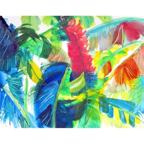 Betsy Drake Betsy Drake DM1113G 30 x 50 in. Abstract Palms Door Mat DM1113G - main